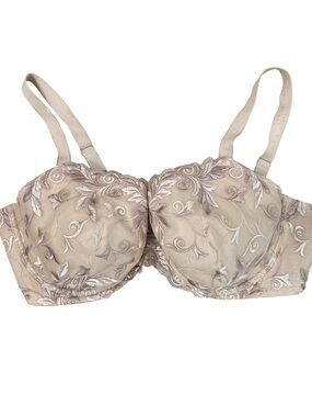 Soma Sensuous Sides Full Coverage Lace Nude / Tan Bra 42DD